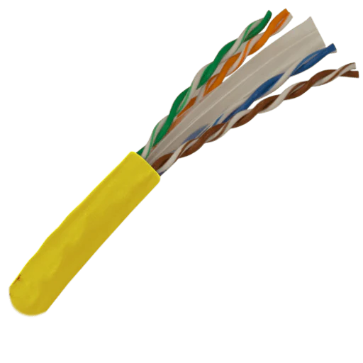 Patron 500' Cat6 Ethernet Yellow Bulk Network Cable 23AWG 600Mhz UL Bare Solid Copper Wire UTP 500' Yellow