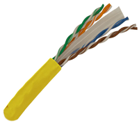 Thumbnail for Patron 500' Cat6 Ethernet Yellow Bulk Network Cable 23AWG 600Mhz UL Bare Solid Copper Wire UTP 500' Yellow