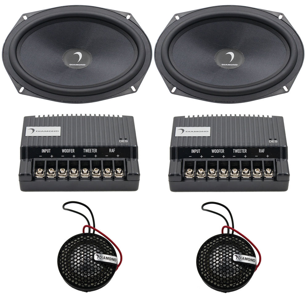 Diamond Audio DE69C 6"x9" 75W RMS Elite Series 2-Way Component Speaker System