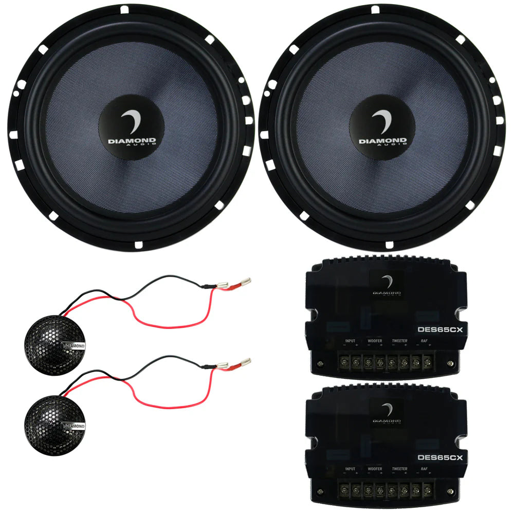 Diamond Audio DE65C 6.5" 60W RMS Elite Series 2-Way Component Speaker System