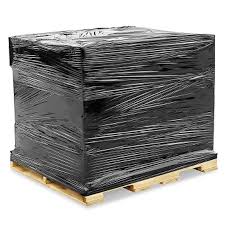 One Rolls Black Hand Stretch Film Pallet Shrink Wrap 18" Wide 1500SQ Ft x 80 Gauge