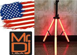 2 Universal Light Up Multi Color LED Speaker Stands w/Remote