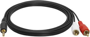 2 Absolute 6 feet Y Cable Splitter 1-Mini Plug 2-RCA Plugs