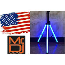 2 Universal Light Up Multi Color LED Speaker Stands w/Remote