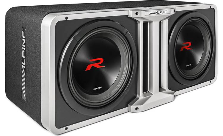 2 Alpine R2-SB10V Loaded 10" 750W R-W10D4 Subwoofers + Ported Sub Enclosure Box