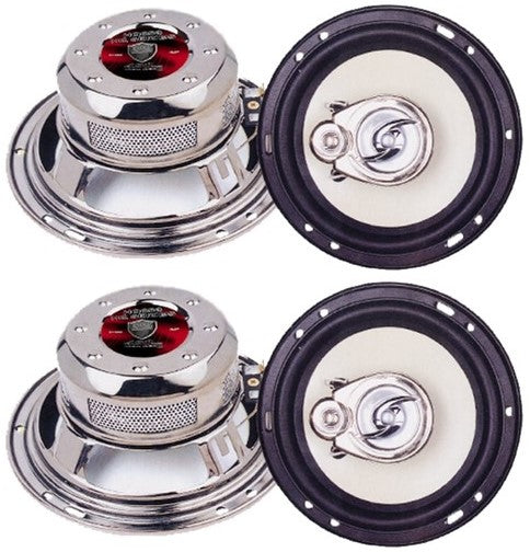 2 Pair Absolute HQ-653 6-1/2" 420 Watts 3-way HQ Series Speakers Built-in Crossovers