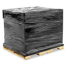 Absolute Single Roll Black Plastic Film Pallet Shrink Wrap 18" 1500 SQ Ft x 80 Gauge