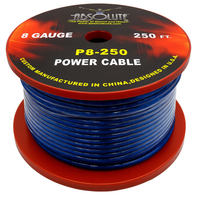 Thumbnail for Absolute P8250BL 8GA 250' Blue Power Ground Wire Car Audio Amplifier Marine Cable