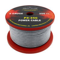 Thumbnail for Absolute P8250SV 8GA 250' Silver Power Ground Wire Car Audio Amplifier Marine Cable