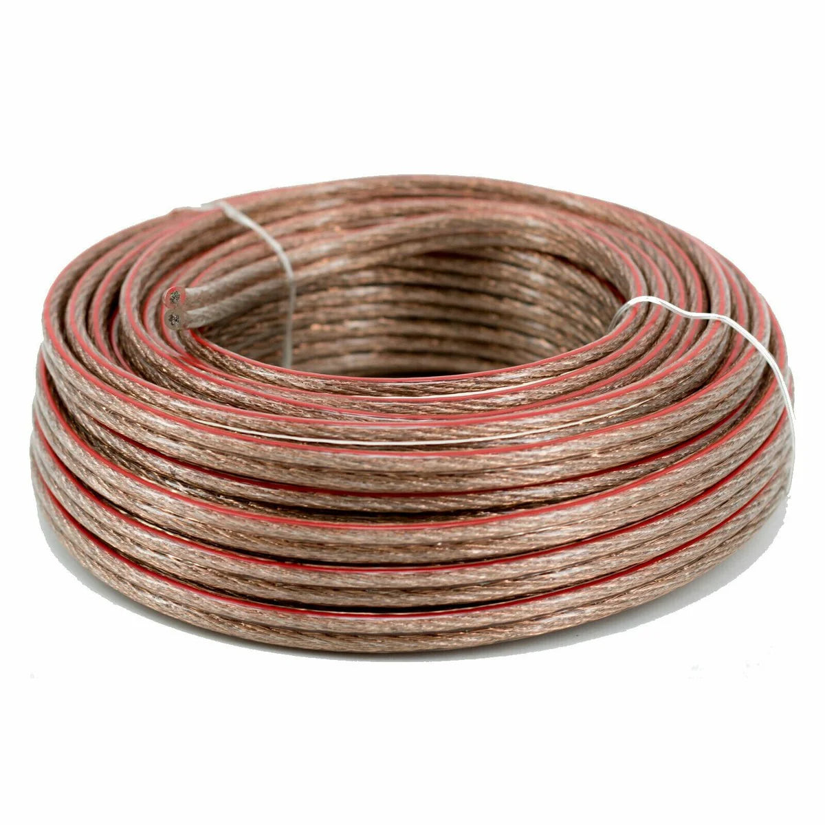 12 Gauge 25 FT Clear Speaker Wire 4 Pack Deal Copper Clad Stranded Wire