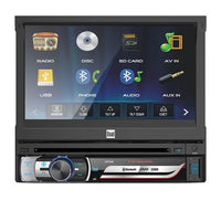 Thumbnail for Dual DV715B Single DIN Bluetooth In-Dash DVD/CD/AM/FM Flip Out Car Stereo w/ 7
