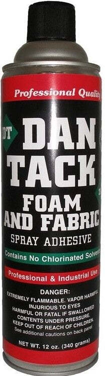 10 Dan Tack 2012 foam & fabric spray glue adhesive Can 12Oz