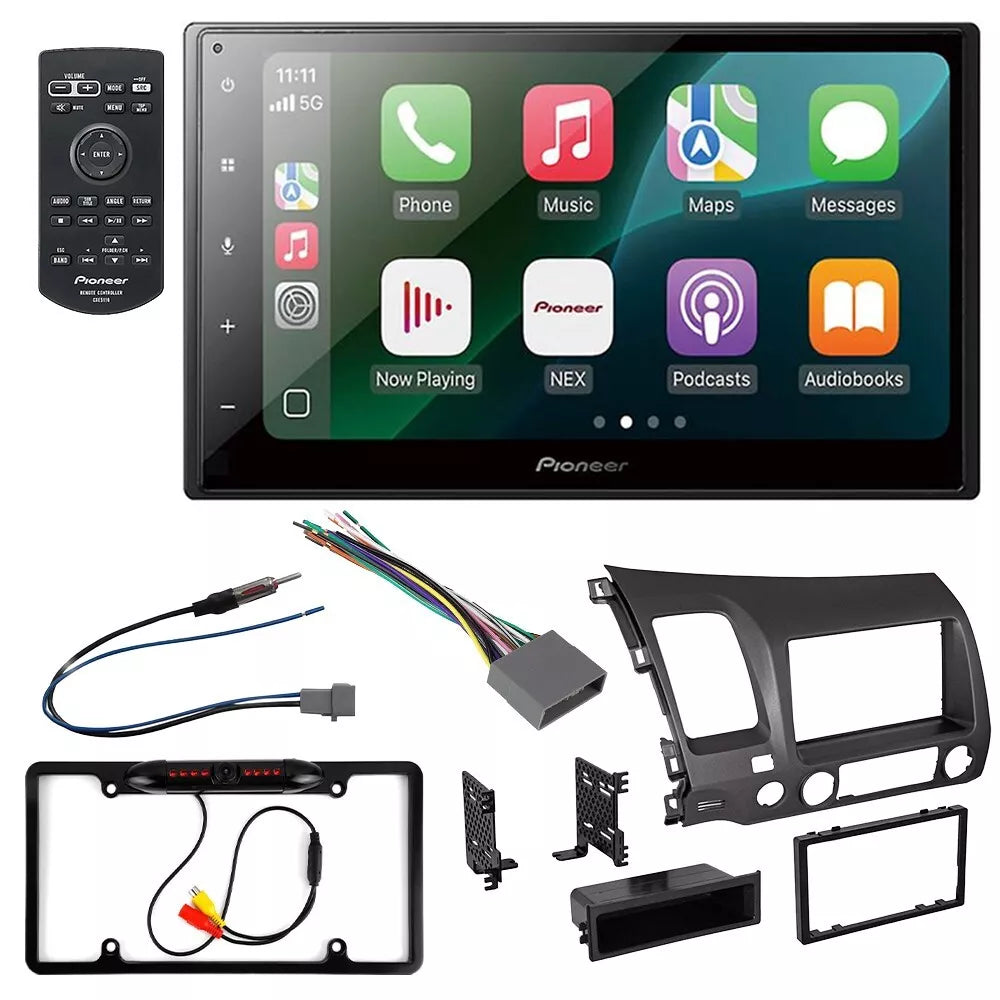 Pioneer DMH-1800NEX 6.8" Double DIN Multimedia Receiver + Kit Fit 06-11 Honda Civic