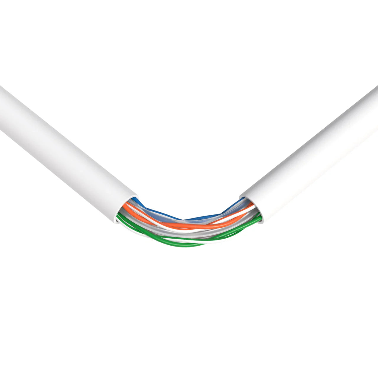 AT 1000' Cat6 Ethernet White Bulk Network Cable 23AWG 600Mhz UL Bare Solid Copper Wire UTP 1000' White