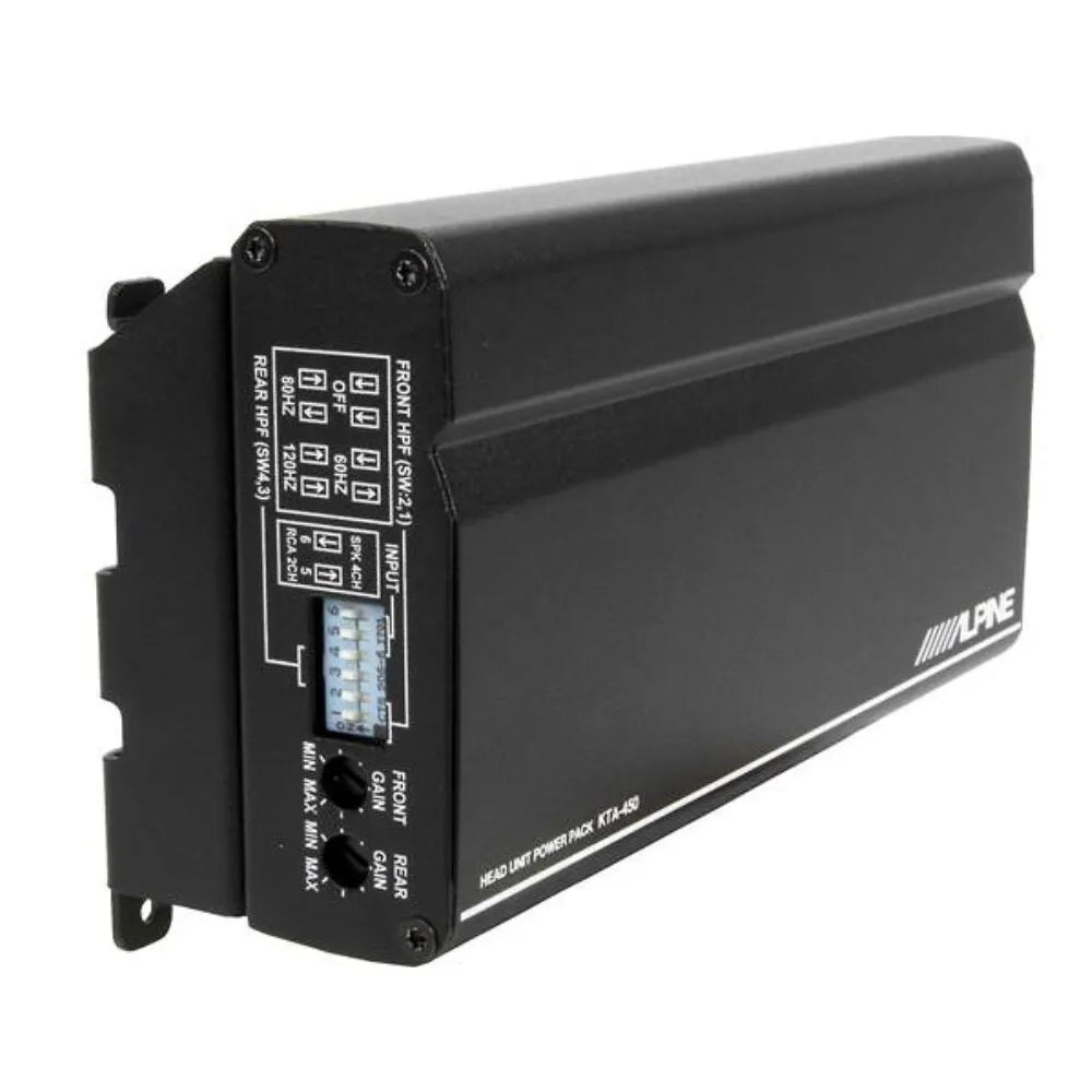 ALPINE KTA-450 400w 4-Channel Car Amplifier Hideaway Amp Mounts Behind iLX-W670
