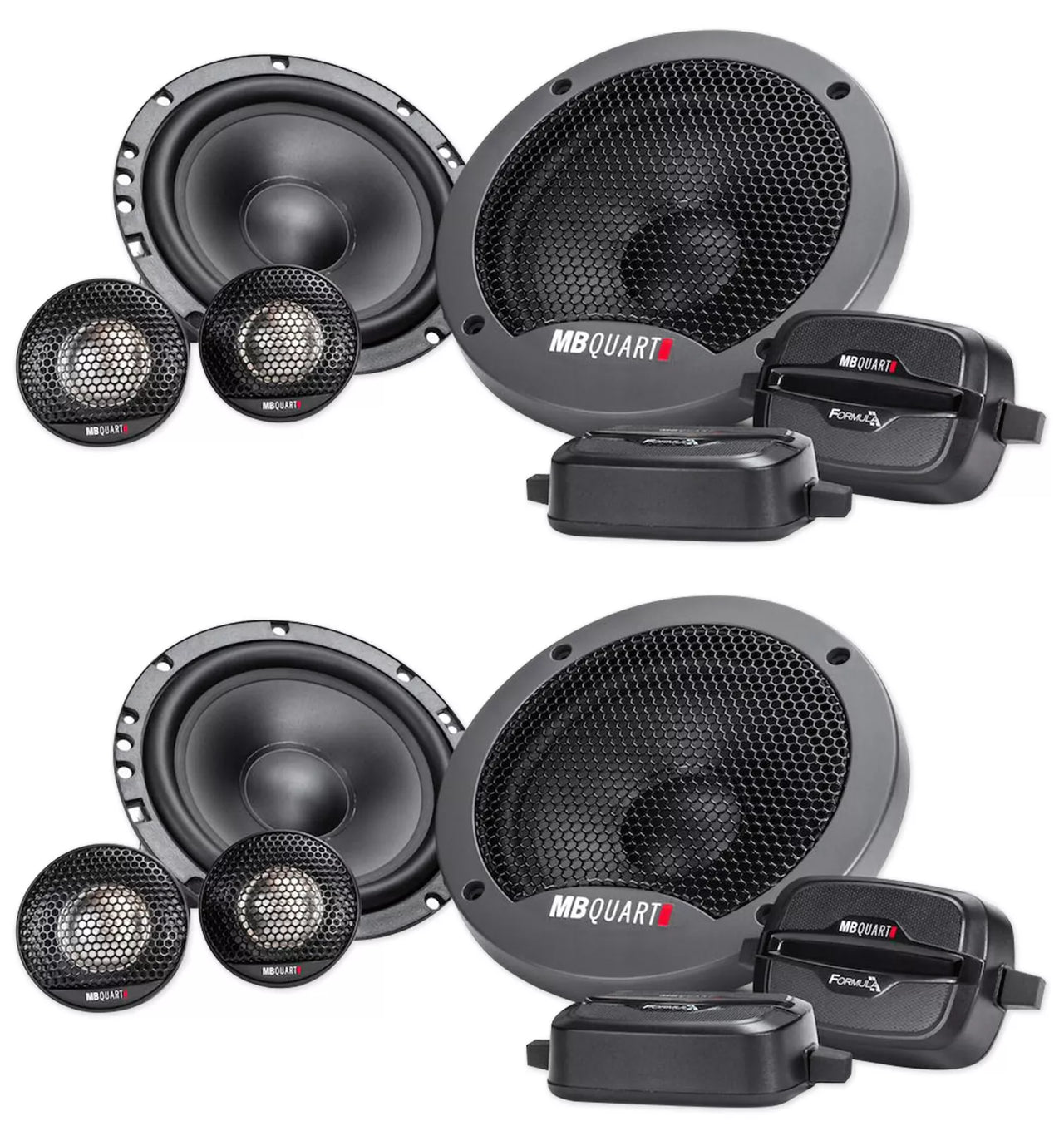 2 Pairs MB QUART FSB216 6.5" 280 Watt Car Audio Component Speakers