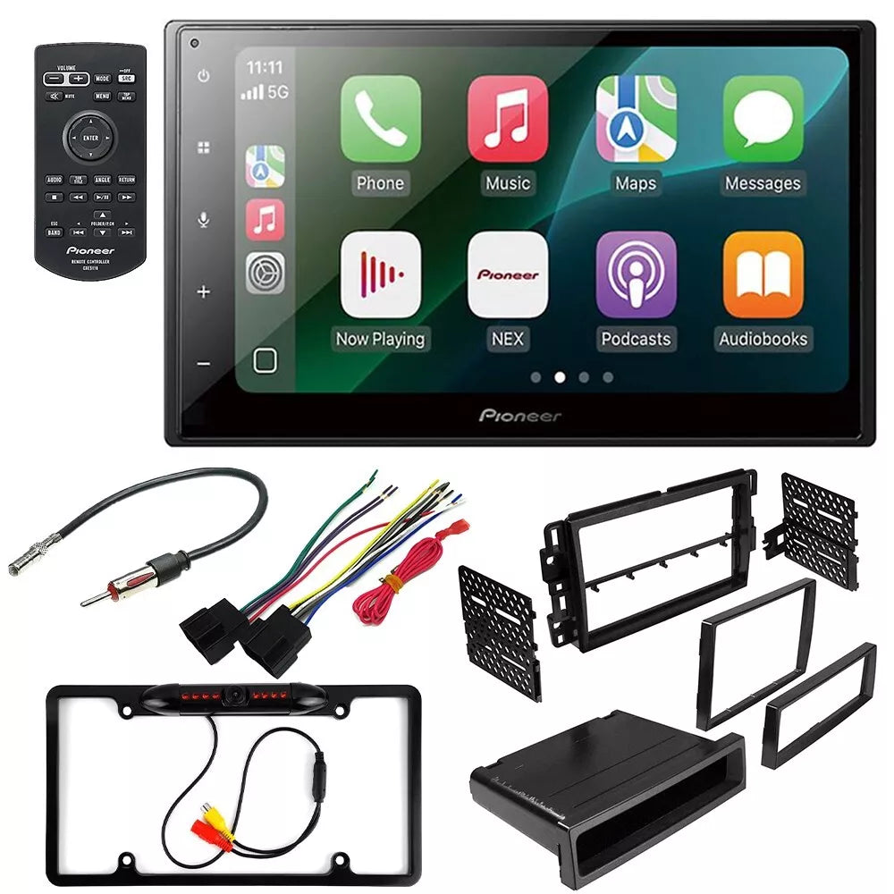Pioneer DMH-1800NEX 6.8" Double DIN Multimedia Receiver + Kit Fit 07-13 Chevy Silverado