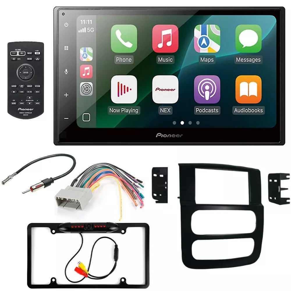 Pioneer DMH-1800NEX 6.8" Double DIN Multimedia Receiver + Kit Fit 02-05 Dodge RAM 1500