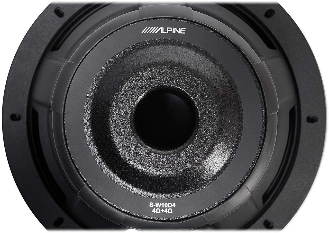 Alpine S-W10D2 Car Subwoofer 1800W Max (600W RMS) 10" S-Series Dual 2 Ohm Car Subwoofer