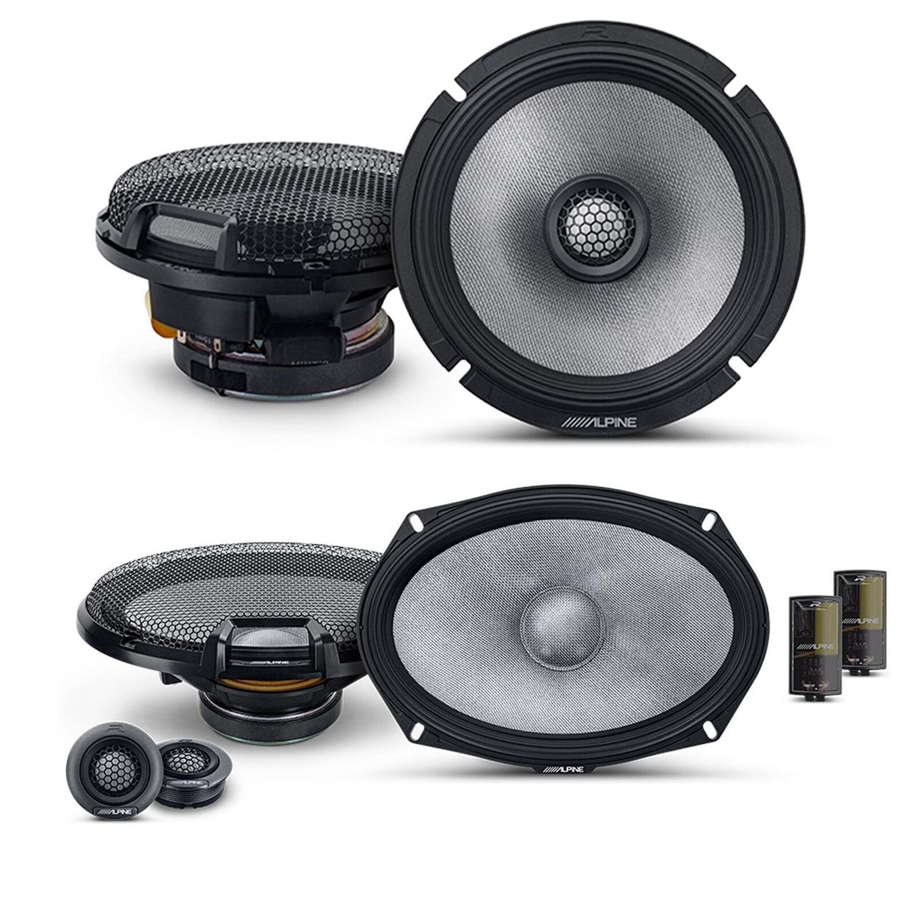 Alpine R-Series R2-S69C 6x9" Component & R2-S65 6.5" Car Audio Speaker