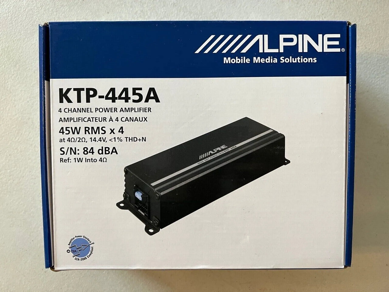 Alpine KTP-445A Power Pack Head Unit Amplifier and Backup Camera Bundle