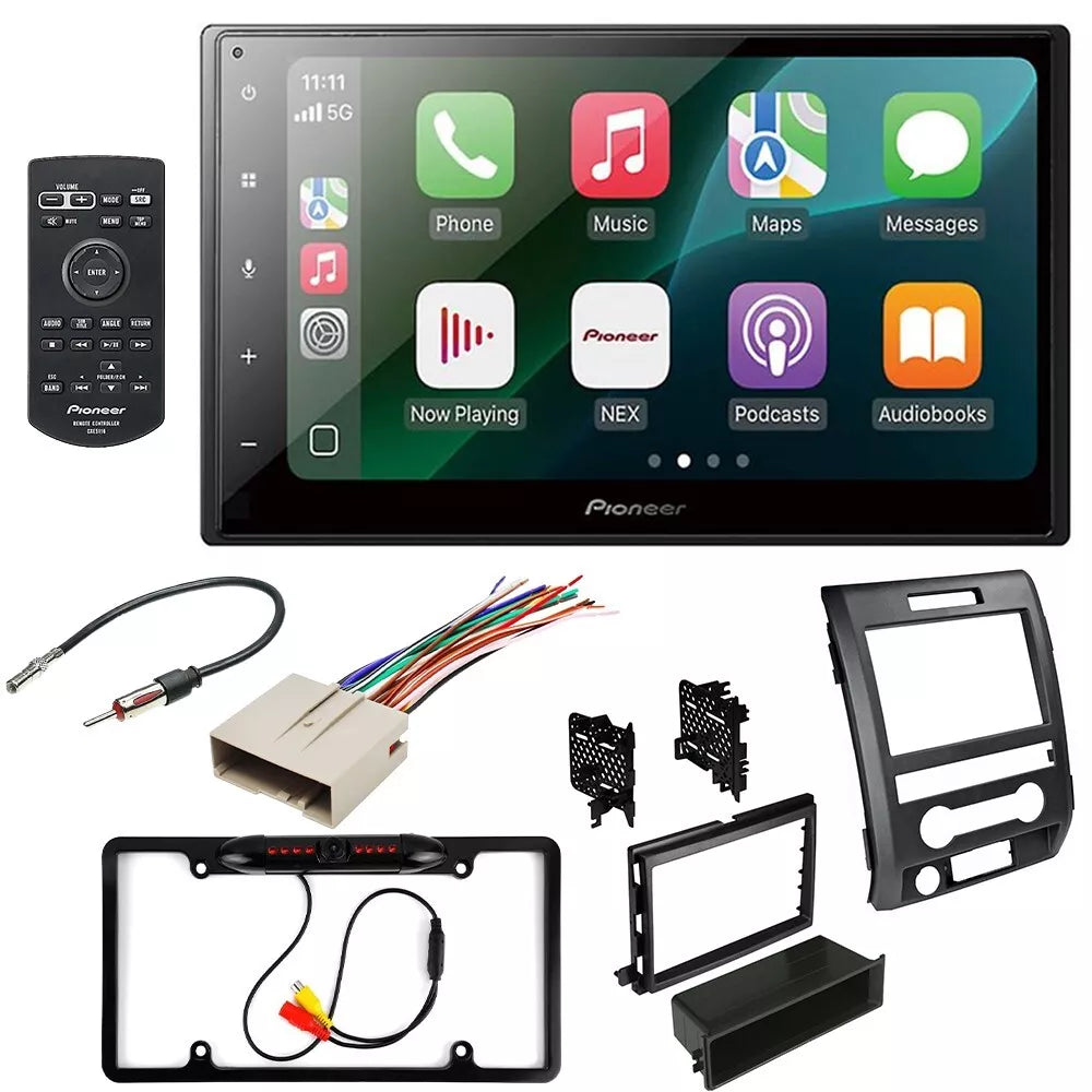Pioneer DMH-1800NEX 6.8" Double DIN Multimedia Receiver + Kit Fit 09-14 Ford F-150