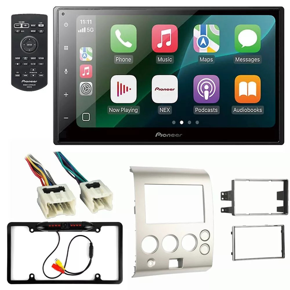 Pioneer DMH-1800NEX 6.8" Double DIN Multimedia Receiver + Kit Fit 04-06 Nissan Titan/Armada