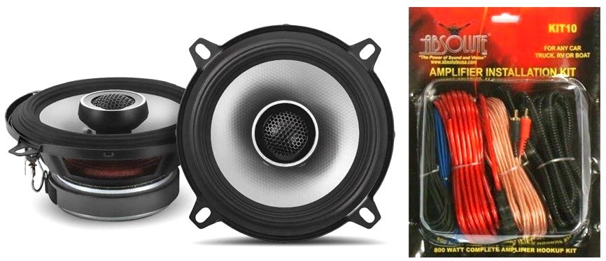 Alpine S2-S50 - Next-Generation S-Series 5.25" Coaxial Speaker Set & KIT10 Installation AMP Kit