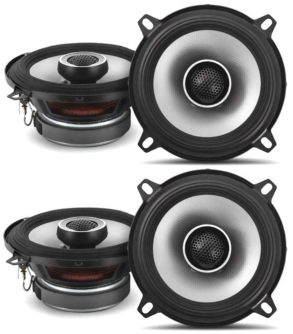 2 Pair Alpine S2-S50 S-Series 5.25" Coaxial Speaker & KIT10 Installation AMP Kit