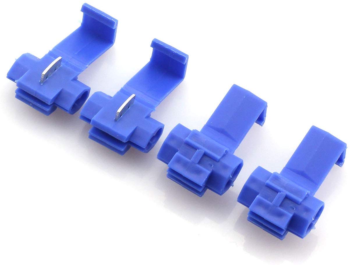 American Terminal SPL1614B 50pcs Lock Quick Splice Wire Terminals Snap Lock Blue 16-14 AWG