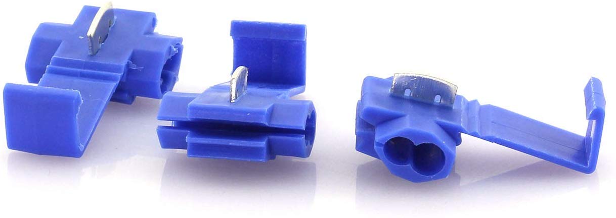 American Terminal SPL1614B 50pcs Lock Quick Splice Wire Terminals Snap Lock Blue 16-14 AWG