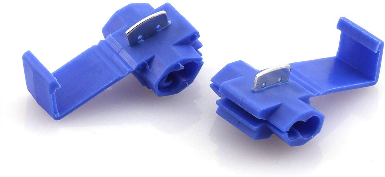 American Terminal SPL1614B 50pcs Lock Quick Splice Wire Terminals Snap Lock Blue 16-14 AWG