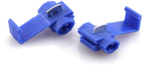 Thumbnail for American Terminal SPL1614B 50pcs Lock Quick Splice Wire Terminals Snap Lock Blue 16-14 AWG