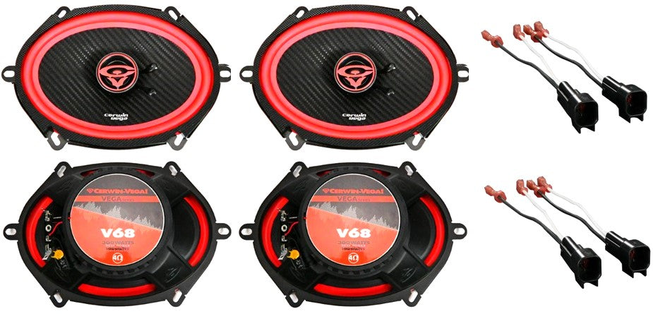 2 Cerwin-Vega V68 6x8" Front & Rear Speakers Fit 98-01 Ford Explorer