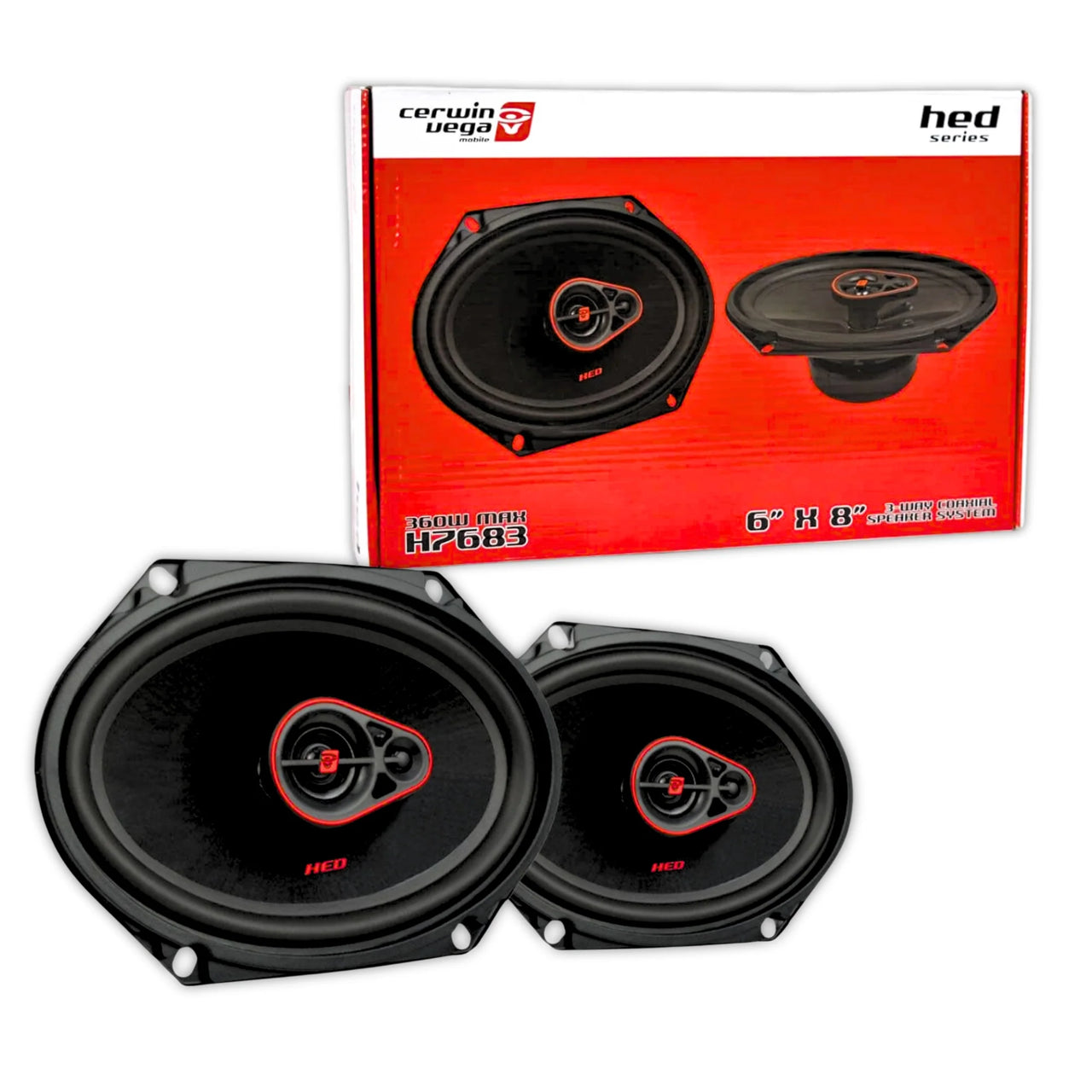 2 Pair Cerwin-Vega H7683 3 Way 6"x8" (5x7") Speakers Compatible 01-05 Ford Explorer Sport Trac