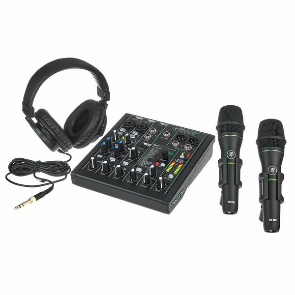 Mackie Performer Bundle With ProFX6V3 Mixer EM-89D Mics and Headphones