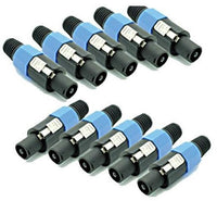 Thumbnail for Mr. Dj SPMH5x2 10 pcs Speakon Male Head Connector Allows for Speaker Cables