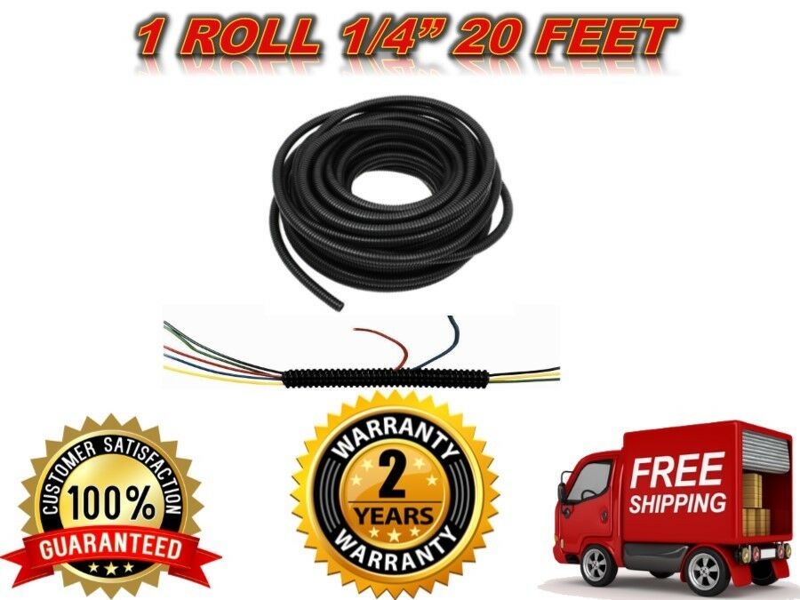 Absolute SLT14 20 feet 1/4" split loom wire tubing hose cover auto home marine