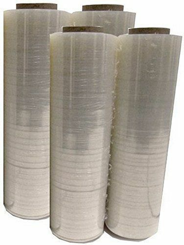 MK Audio 18" X 1200 Square Feet 4 ROLLS 80 Gauge Durable Pallet Wrap Stretch Film Shrink Hand Wrap