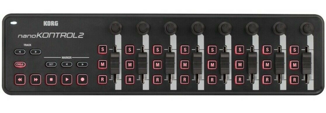 KORG nanoKONTROL2 USB Slim-Line USB Midi Control Surface in Black NANOKON2BK