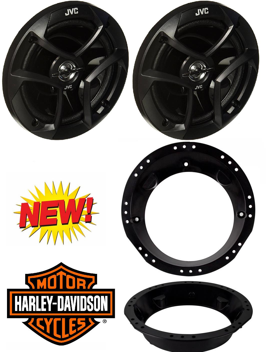 Speaker Adapter for 98-13 Harley Davidson Touring Model + JVC 6.5" Speakers 300W
