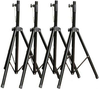 Thumbnail for 4 MR DJ SS250 Universal Black Heavy Duty Folding Tripod PRO PA DJ Home On Stage Speaker Stand Mount Holder