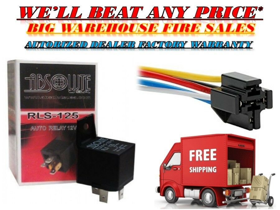 ABSOLUTE 12 VOLT 30/40 AMP BOSCH/TYCO TYPE SPDT AUTOMOTIVE RELAY And SOCKET