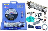 Thumbnail for Absolute USA KITCAP4GASI 3.0 Farad Power Capacitor 4 Gauge Car Amplifier Installation Wiring Complete Kit (Silver)