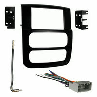 Thumbnail for Fit 02-05 Dodge Ram Car Stereo Radio Double Din Dash Kit Harness Antenna Adapter