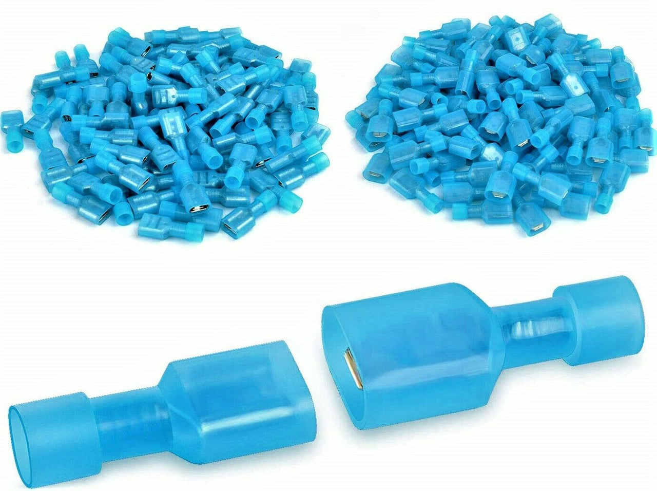 American Terminal 200Pcs Male & Female Insulated Spade Wire Crimp Terminal Cable Connector Kit