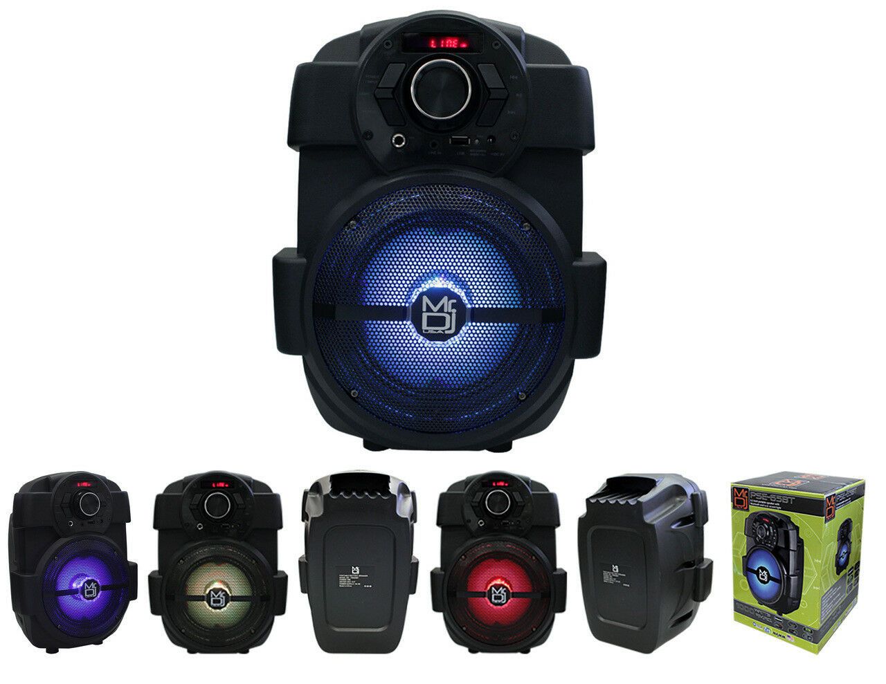 MR DJ Pro 6.5" Rechargeable USB/Bluetooth Powered Party Speaker