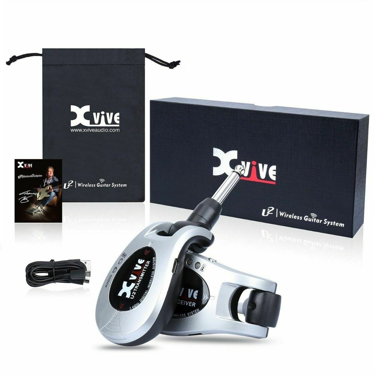 XVIVE U2 SILVER Wireless System Electric Guitar Live Stage Transmitter Receiver