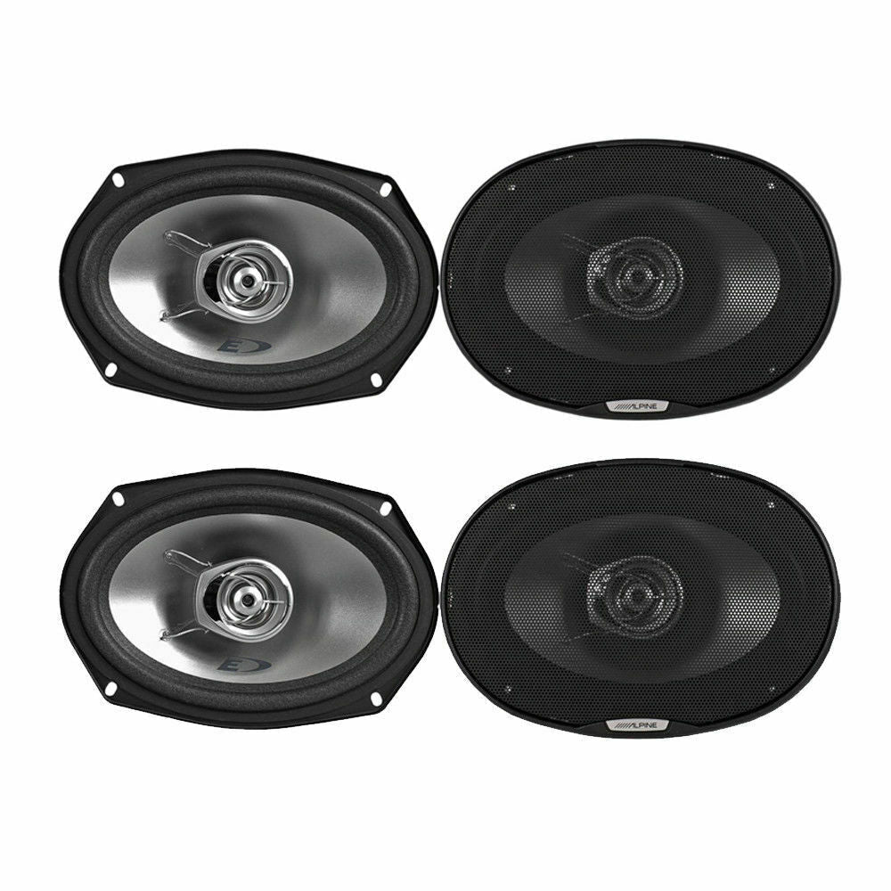 2 Paires  Alpine SXE-6926S 280W 6x9" 2-Way Type-E Series Coaxial Speakers Mylar Tweeter