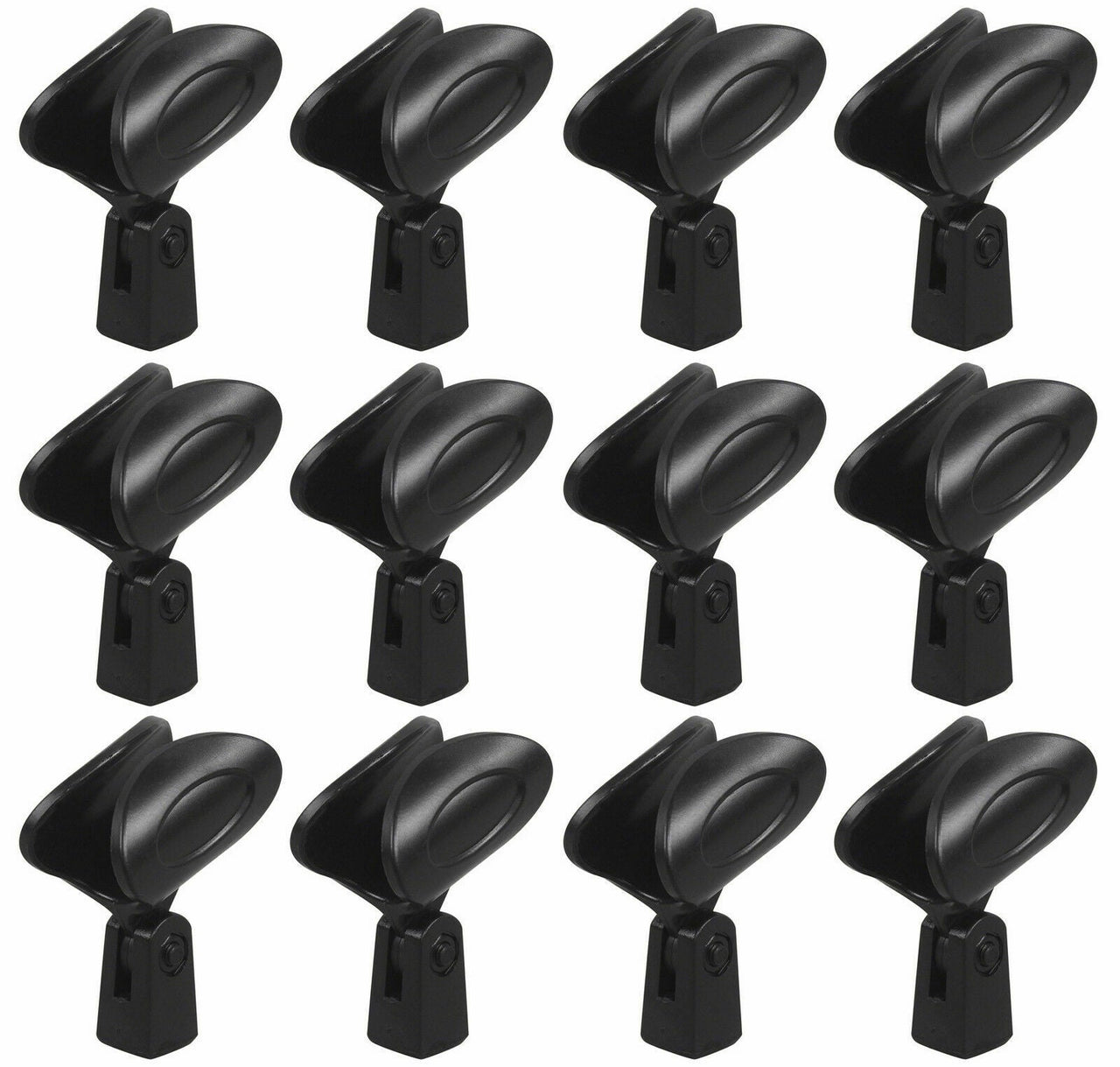12 MR DJ MC02 Universal Microphone Clip Flex Plastic + Copper Threading